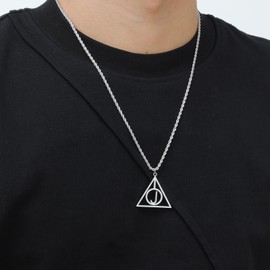 Hisatan Initial Necklace for Men, A-Z Letter Pendant Necklaces Silver Mens Stainless Steel Monogram Alhpabets Charm Gifts Jewelry, 24 inch Box Chain, Medium, Stainless Steel, No Gemstone