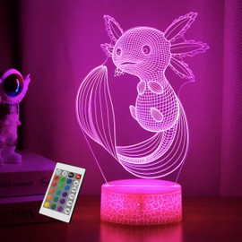 Axololt Night Light, Axololt Gifts, Axololt Lamp with 16 Colors Remote and Touch Control - Perfect for Children's Room Decor and Boy's Birthday Gamer Gaming Gift