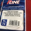 P-LINE Fluorocarbon Tapered Leader 9ft 7X 2lb (3-Packs) Fly Fishing