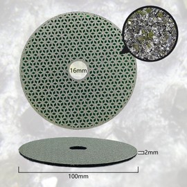 NBB Electroplated Diamond Polishing Pad for Dry Polishing Marble Granite Natural Stone Ceramic Wood Glass Metal Diameter 100mm with Nylon Backing (120#, 1)