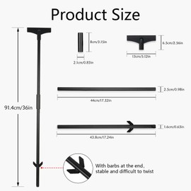 4-Pack Yard Sign Stakes for Outside Ground, 36 Inch Aluminum Yard Sign Holder Stand for Fence Road Parking Street Stop (3ft)