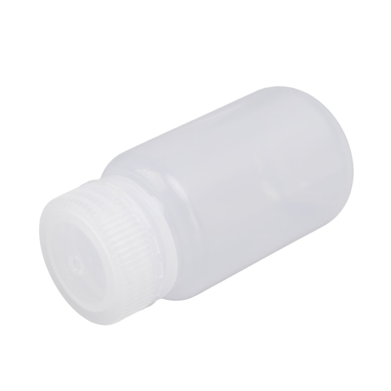 10Pcs Reagent Bottle Plastic Wide Mouth Lab Liquid Sample Seal