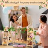 3 Tier Wooden Cupcake Stand with Swing and Flower Decoration