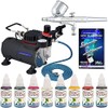 Professional Face & Body Art Airbrush Kit with G22 Airbrush,
