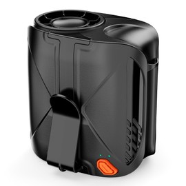 ZipVorb 2025 Portable Waist Fan, 6 Speeds 14000RPM Strong Airflow, with Clip-on, 6000mAh Rechargeable Battery up to 31H Working Time, Wearable Belt Shirt Fan for Outdoor Jobsite(Black)