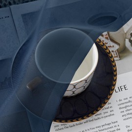 Aiyufeng Sheer Navy Blue Curtains 84 inch Length 2 Panels Set, Airy Soft-Touching Rod Pocket Voile Drapes for Living Room/Bedroom, Each 40W x 84L