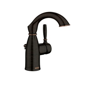 Moen Sarona Mediterranean Bronze One-Handle Single Hole Rustic Farmhouse Bathroom Sink Faucet with Optional Deckplate, 84144BRB