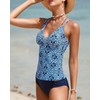 HAIVIDO Women's V Neck Tankini Set Criss Cross Back Tankini