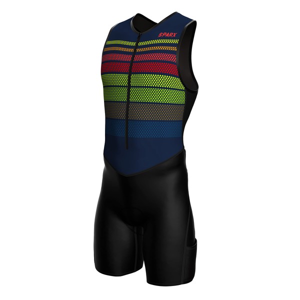 Sparx Mens Premium Triathlon Suit Padded Triathlon Tri Suit Race