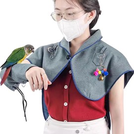 La La Pet® Parrot Anti-Scratch Shoulder Protector and Arm Guard Set Parrot Diaper Shawl Bird Poop Shoulder Protector for Cockatiels Conures Parakeets Finches Large