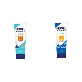 Nuvel SunCare Protector Solar Kids para Cara y Cuerpo, 50 FPS con Amplio Espectro, Resistente al Agua  SunCare Protector Solar para Cara y Cuerpo, 50 