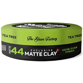 the shave factory Exclusive Matte Clay 150ml 44 Comb-Over Power with Tea Tree Extra Hold