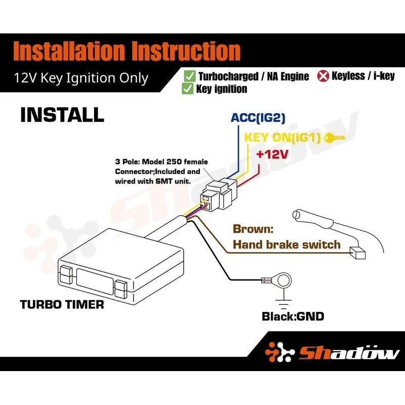 Shadow 12V Turbo Timer: Protect Turbo Engine After Shutdown with