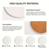 Vibiliyou Marble Green Pattern Coasters for Drinks with Holder Set