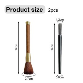 Oiieco Coffee Brush Cleaning Brush and Nylon Cleaning Brush, 17 cm Coffee Brush with Vegan Brush Hair for Portafilter Machines, Coffee Grinders and Espresso Machines