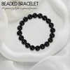10mm Obsidian Armband Echtes Naturstein Armband für Damen Herren, Verstellbare