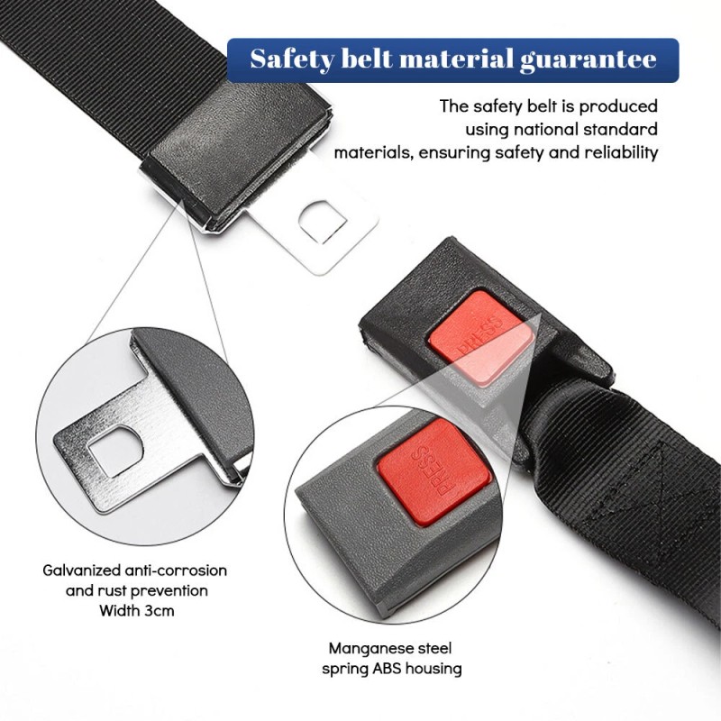 4 Set Seat Belt 2 Point Adjustable Retractable Car Single