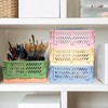 Xuanmuque 5-Pack Collapsible Plastic Storage Baskets for Organizing with Handle,