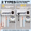 Toothbrush Sanitizer and Holder, DRMXBU Toothbrush Holders for Bathrooms with
