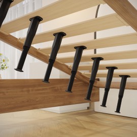 amusediy Adjustable Bed Frame Support Legs - Reinforced Plastic Replacement for King Bed, Prevents Squeaking, for Bed Slats & Furniture, Set of 4