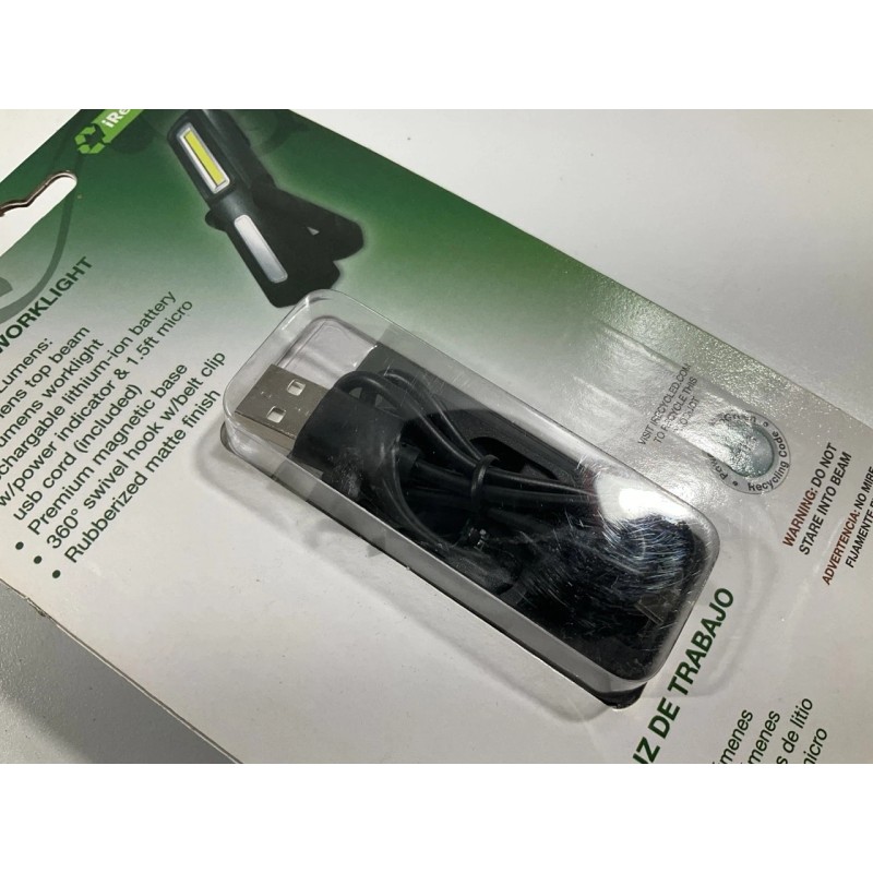Go Green HERCULES COB LED Worklight Flashlight 200 Lumens, USB