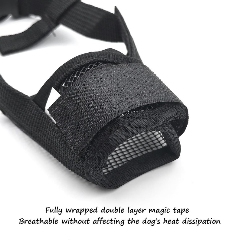 2Pcs Dog Muzzle for Small Dog Breathable Mesh with Adjustable