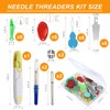 Needle Threaders Kit,32 Pcs Needle Threaders for Hand Sewing Include
