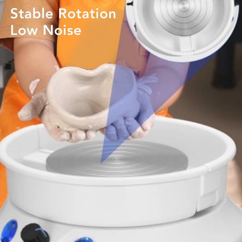 Pottery Wheel 5.9in Turntable 50/60Hz 200RPM Detachable Low Noise Stable