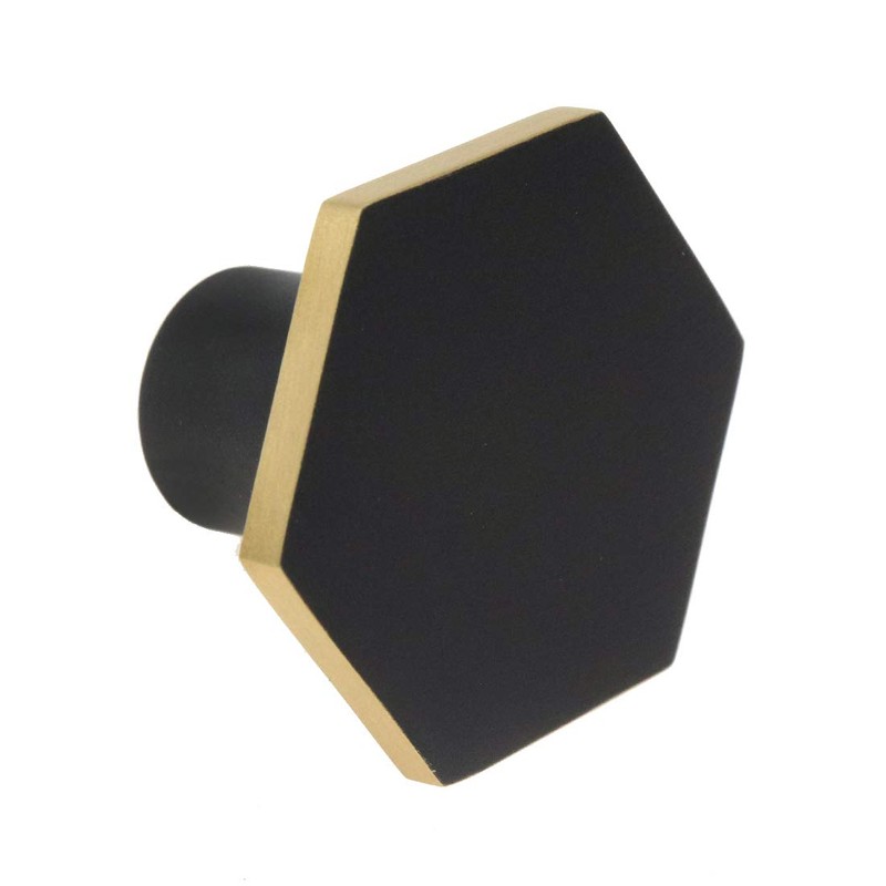 Coshar 4Pack Solid Pure Copper Knobs Drawer Knobs Handle Hexagon