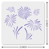 MAGJUCHE Fireworks Stencil 12 Inches, Reusable Firework Stencil for Painting