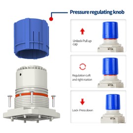 BLCH 3/8 Inch BSP Air Pressure Regulator - Air Regulator for Compressor, Air Compressor Regulator Air Drying System AR3000-03 Gauge 0-160 PSI