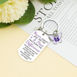 FAFQBING Coworker Christmas Gifts Farewell Gift for Women Men Inspirational Difference Maker Keychain for Coworkers Best Motivation Gifts for Friends Female Unique Birthday Christmas Gift Ideas