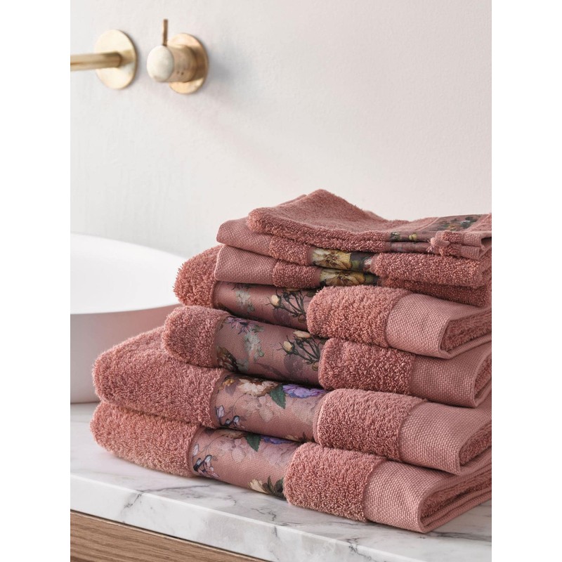 ESSENZA Fleur Dusty Rose Hand Towel, 70 x 140 cm,