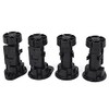 Merriway BH04375 (4 Pcs) Height Adjustable Cabinet Leg Set, Black