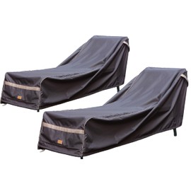 Garden Balsam Patio Chaise Lounge Cover Waterproof, Heavy Duty Outdoor Lounge Chair Covers, Dark Grey Durable Patio Furniture Covers, 2Pack,78" L*34" W*30" H