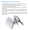 AUCERAMIC 2 PCS Chrome Top Half Mirror Cover Cap Fit