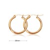 18k yellow Gold plated huggie hoop 20mm sleeper earrings Non-allergenic