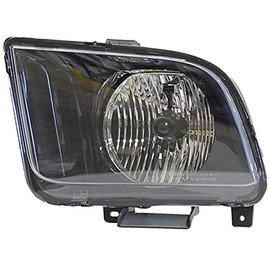 Left Driver Side Headlight Assembly - Compatible with 2005-2006 Ford Mustang Base and GT