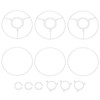 PATIKIL 5.5 Inch Lamp Shade Ring, 3 Set Lamp Shade