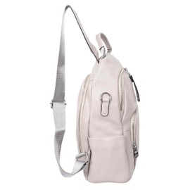 Womens Real Leather Fashion Backpack Casual Style Eliza (Grey)