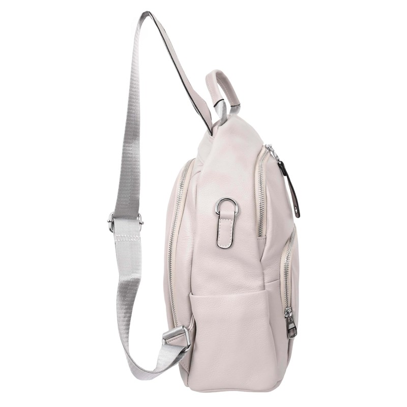 Womens Real Leather Fashion Backpack Casual Style Eliza (Grey)