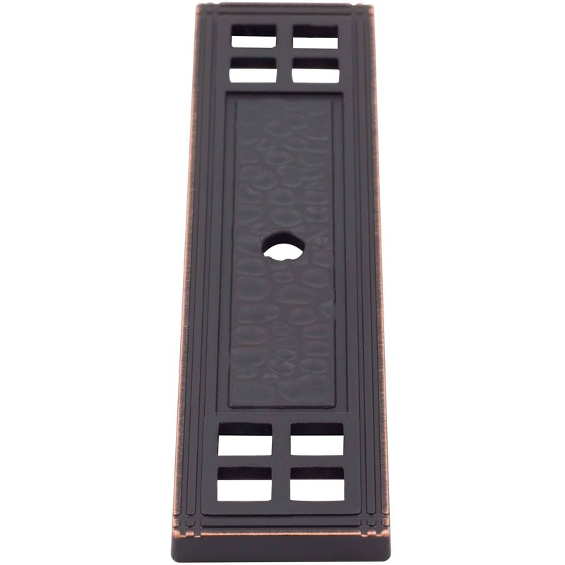 Stone Harbor Hardware Arts & Crafts Cabinet Knob Backplate, Vintage