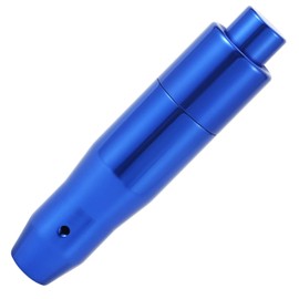 Lunsom Automatic Shift Knob Metal Car Shifting with Push Button Aluminum Alloy Shifter Lever Handle Long Stick Gear Head Fit Most Auto Transmission Vehicle (Blue)