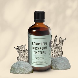 Napiers Cordyceps Mushroom Tincture (Cordyceps militaris) - Herbal Supplement - 1:3 45% - 250 ML