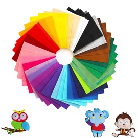 160 Pcs Felt Fabric Sheets,Felt Sheets for Crafting Patchwork Sewing Coloured Felt,Red Felt Fabric DIY Crafting Sewing Felt Squares for Craft,for Making Handicraft DIY at Home and School(Multicolor)