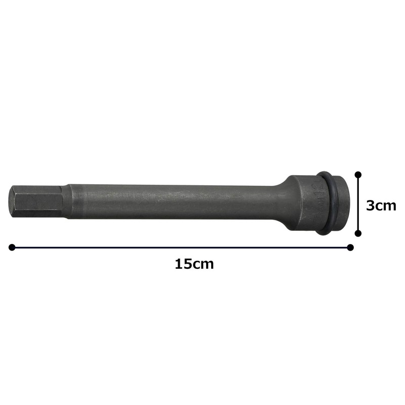 Tone HP4AH-12L Long Hexagon Socket for Impact, 1/2 inch (12.7