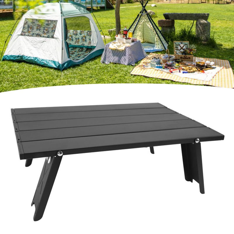 Portable Beach Table Aluminum Ultralight Folding Camping Table Compact Mini