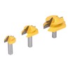 3PCS 1/2in Shank Router Bit 45 Degree Glue Joint Lock