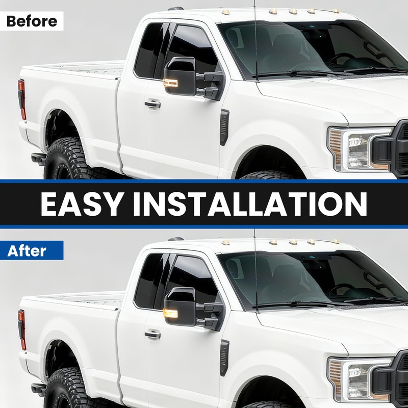 RARAYC Right Side Tow Mirror Compatible with Ford F-150 F250