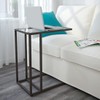 IKEA VITTSJO Laptop Stand, 35X65 cm (Black Brown/Glass)